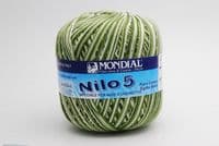 Mondial NILO Egyptian Cotton Prints Crochet Thread/Yarn Size 5 - 875 Green Print